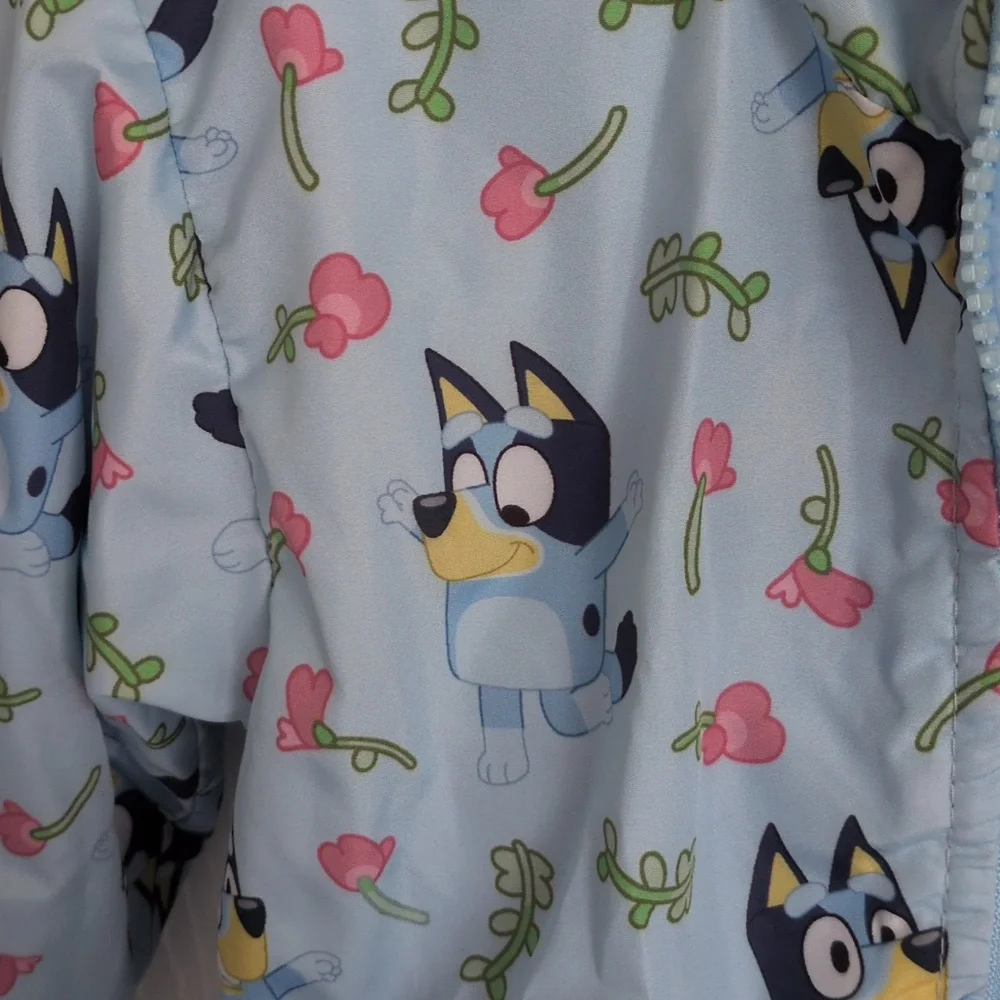 Bluey Girls Cozy Hooded Windbreaker - 12m